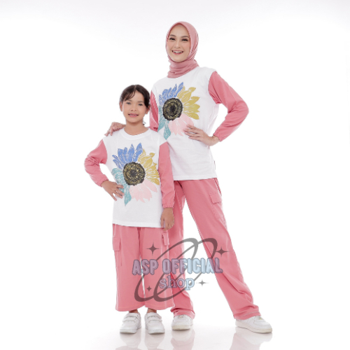 Setelan Couple Ibu Dan Anak Perempuan Terbaru Katun Premium Tebal Setelan Wanita Couple Setcel
