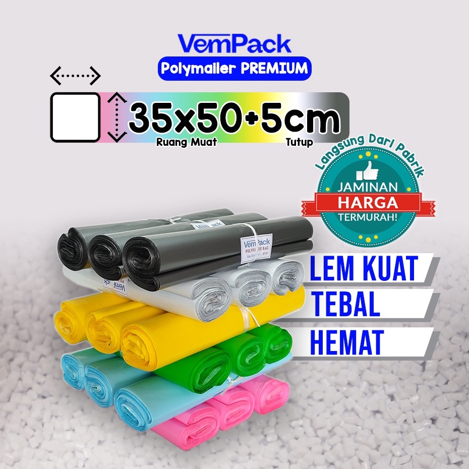

Sale Khusus Polymailer PREMIUM 35x5 CM 6 Micron PE Glossy Plastik Packing Online Shop Tebal Anti Sobek Grosir Termurah