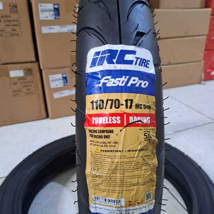 Ban luar IRC Fasti pro ukuran 110/70-17 tubeless soft compound