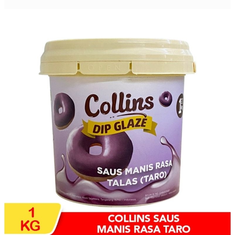 

Collins Dip Glaze 1 kg Taro (Talas) Topping Kue Donut Pisang