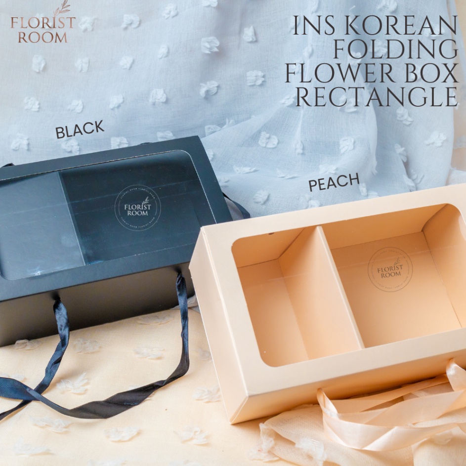 

Potongan Besar Ins Korean Folding RECTANGLE Flower Box Bloombox Flower Box