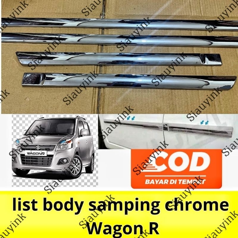 list body samping Karimun Wagon R side body molding chrome