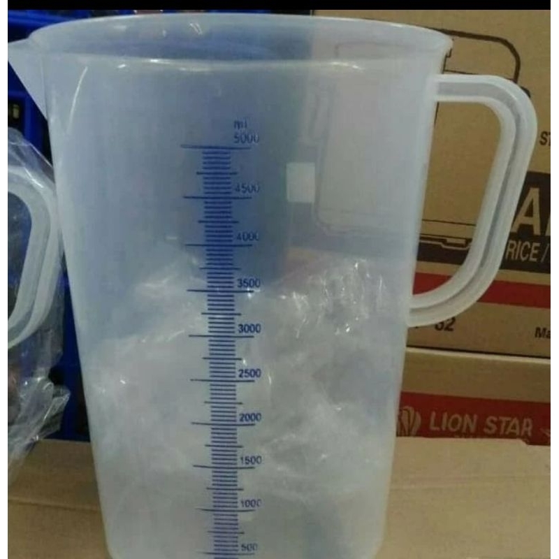 Gelas ukur/Gelas Takar Plastik 5 Liter/ Gelas Takaran Plastik 5000ml Green Leaf