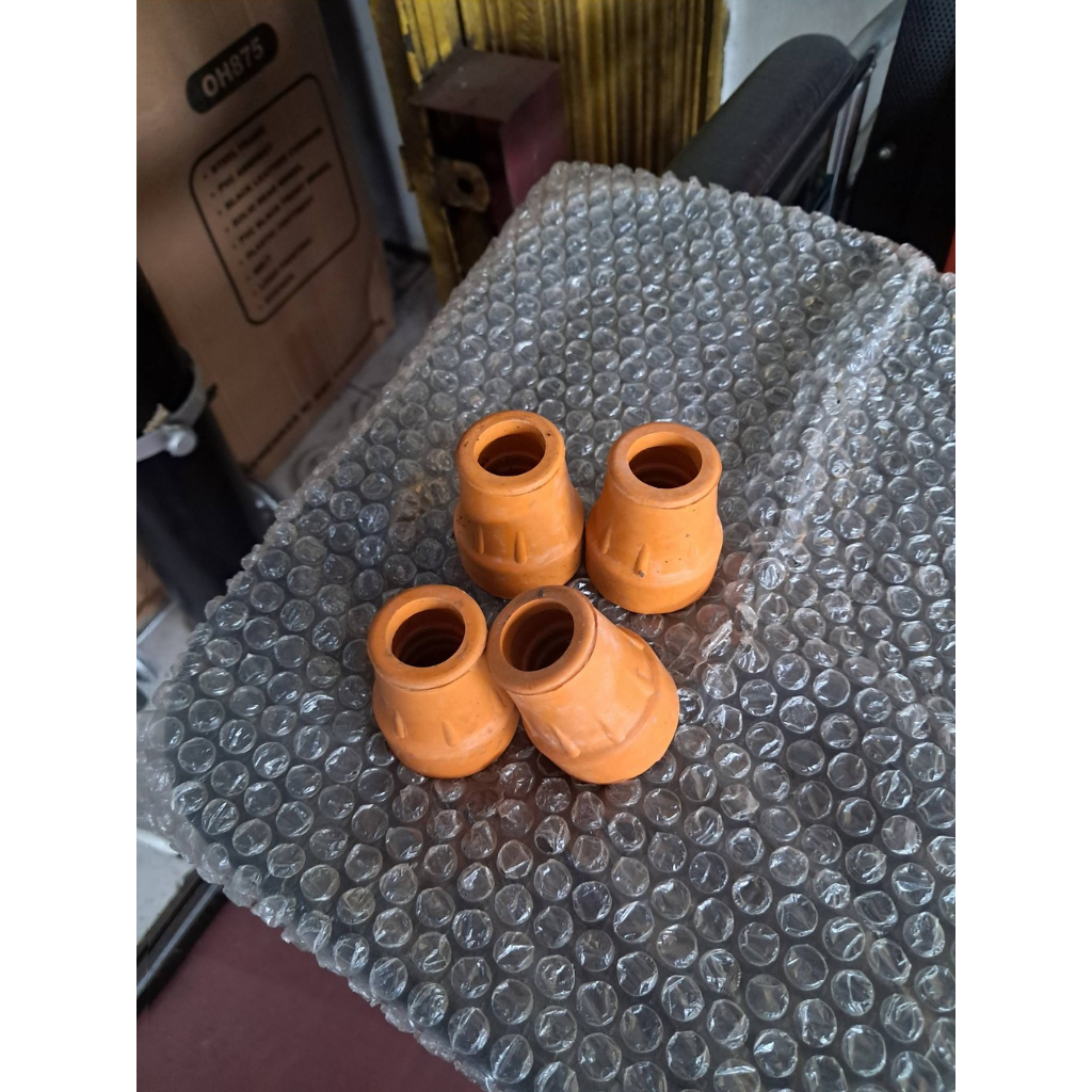 Karet Kaki Tongkat Ketiak Diameter 22 mm Kruk - farian warna kuning dan abu abu