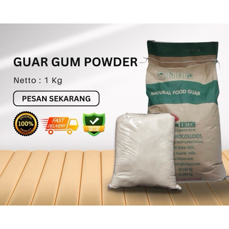 

Guar Gum Food Grade 1kg / Guargum Pengental makanan / Guargum Barrel O Slime