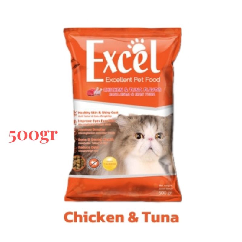 Excel Chicken & Tuna Oren Makanan Kucing