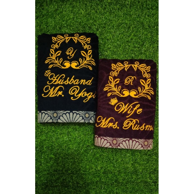 handuk bordir medan - handuk bordir - handuk couple bordir terry palmer