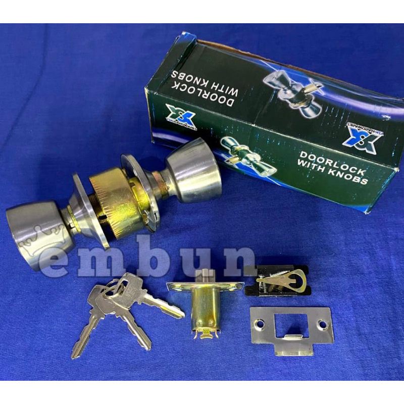 Kunci Pintu Bulat Stainless/ Kunci Pintu Kamar mandi/ handle kamar mandi
