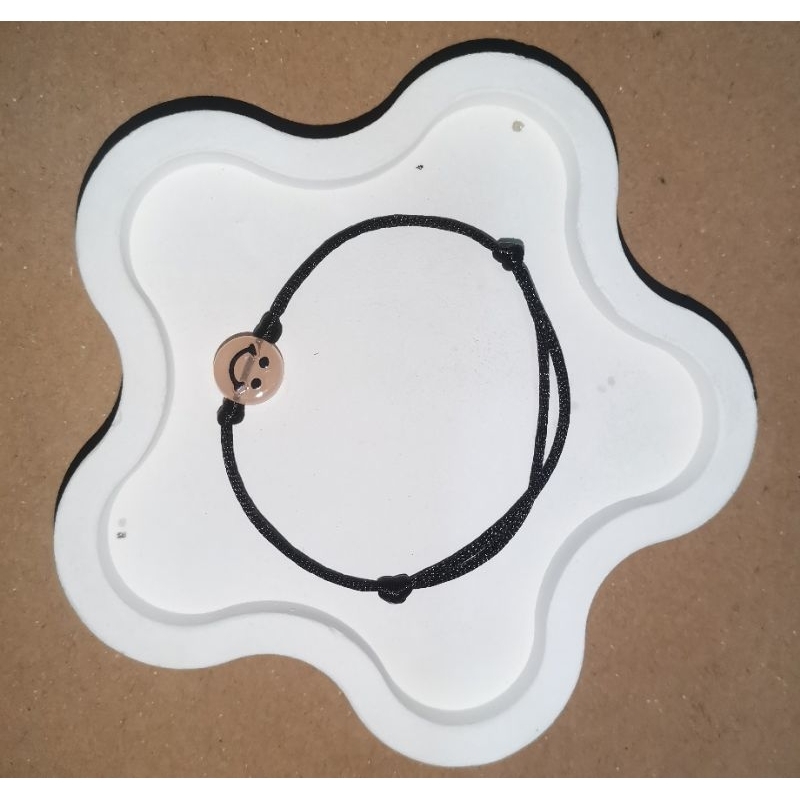 gelang tali smile lucu warna hitam