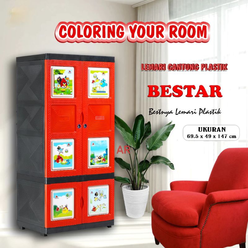 ( INSTANT ) LEMARI BAJU ,PAKAIAN / LEMARI PLASTIK/ BESTAR GANTUNG dan BESTAR GANTUNG JUMBO
