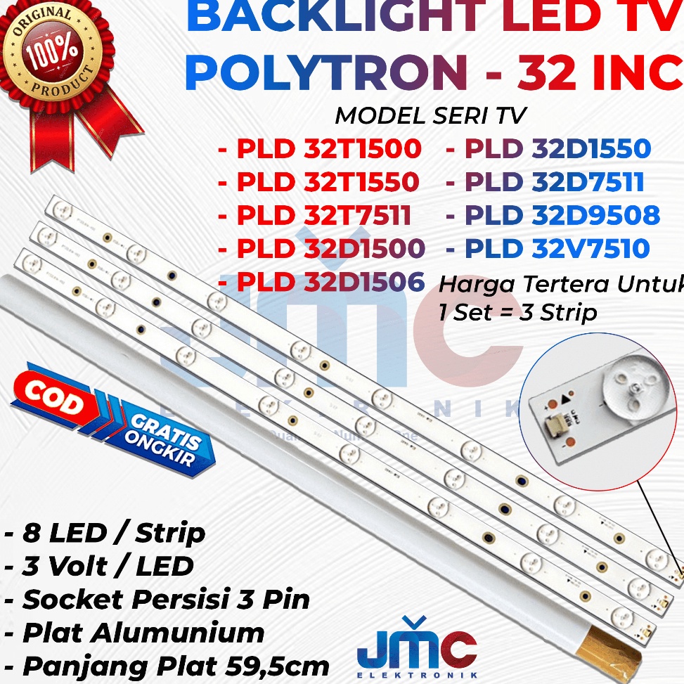 KODE C55H BACKLIGHT TV POLYTRON 32 INCH PLD 32B751 32T15 32T155 32D955 32D15 32D155 32T16 32T7511 32