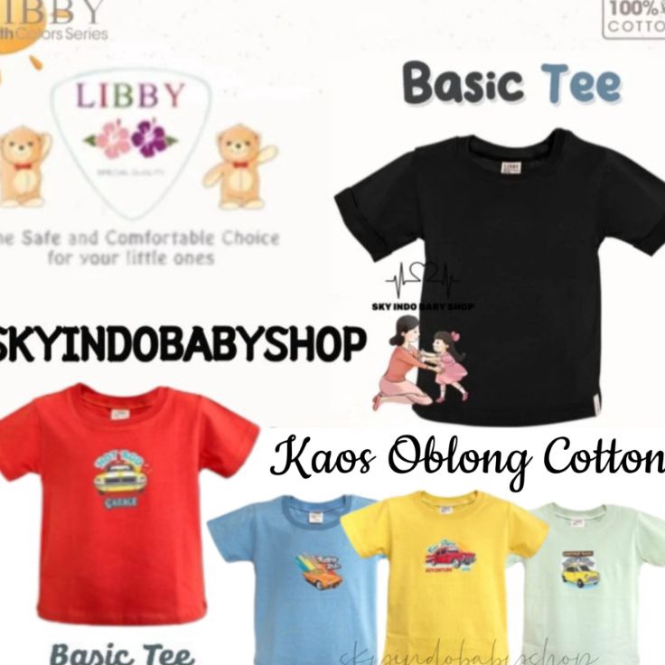 Borong Stock  LIBBY INDONESIA Kaos Atasan Lengan Pendek Polos Basic Tee Polos Cotton  Basic Tee Sabl