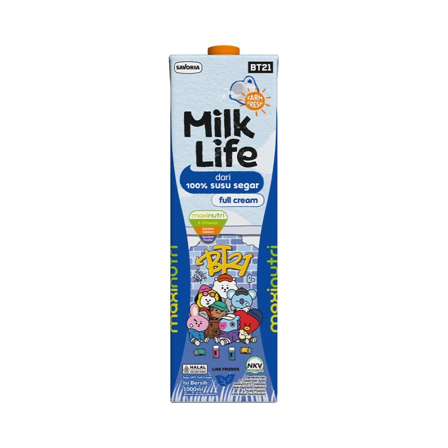 PROMO Susu Cair UHT Full Cream Krim Sapi MilkLife Vanilla 1 Liter L Fresh Milk Life Murah Termurah U