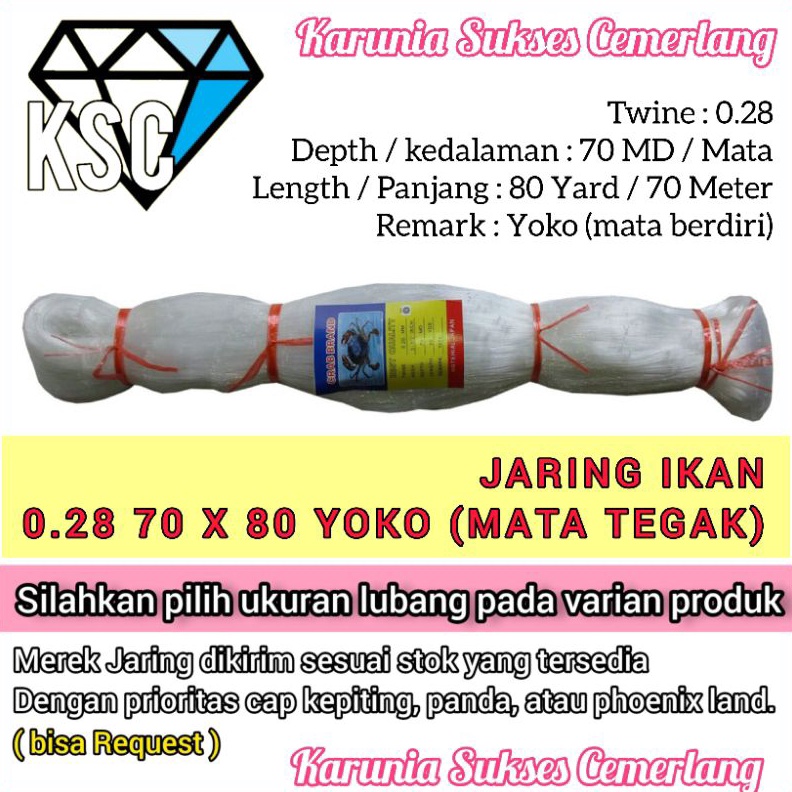 JARING IKAN 28 7X8 YOKO MATA TEGAK PUKAT 28 JARING IKAN SENAR 28 PUKAT 34 INCH JARING 3 INCH JARING 