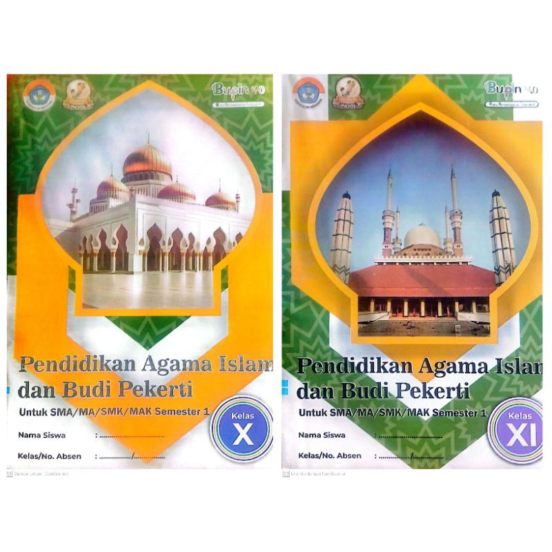 BUKU LKS SMA/MA/SMK PAI PENDIDIKAN AGAMA ISLAM DAN BUDI PEKERTI KELAS 10 11 KURIKULUM MERDEKA SEMEST