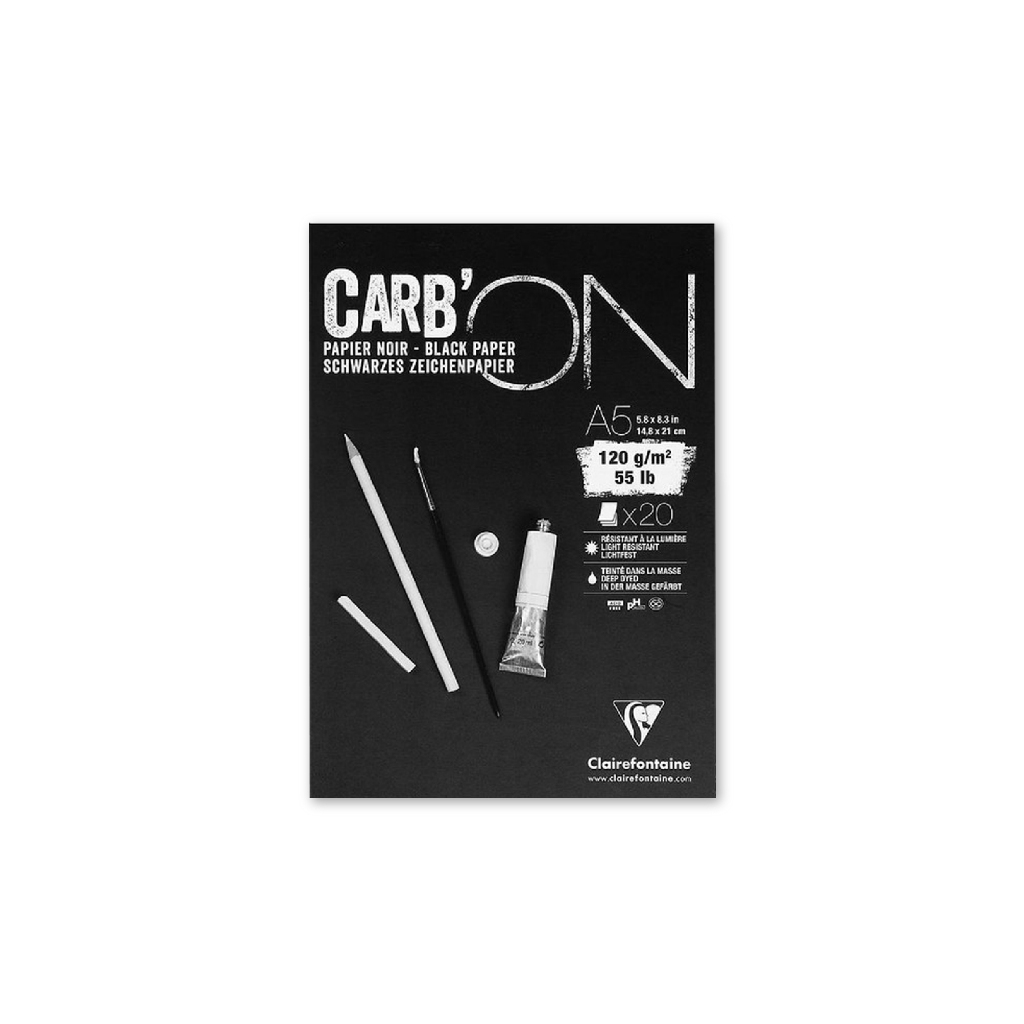 

Clairefontaine A5 CarbOn Black Paper Sketch Pad