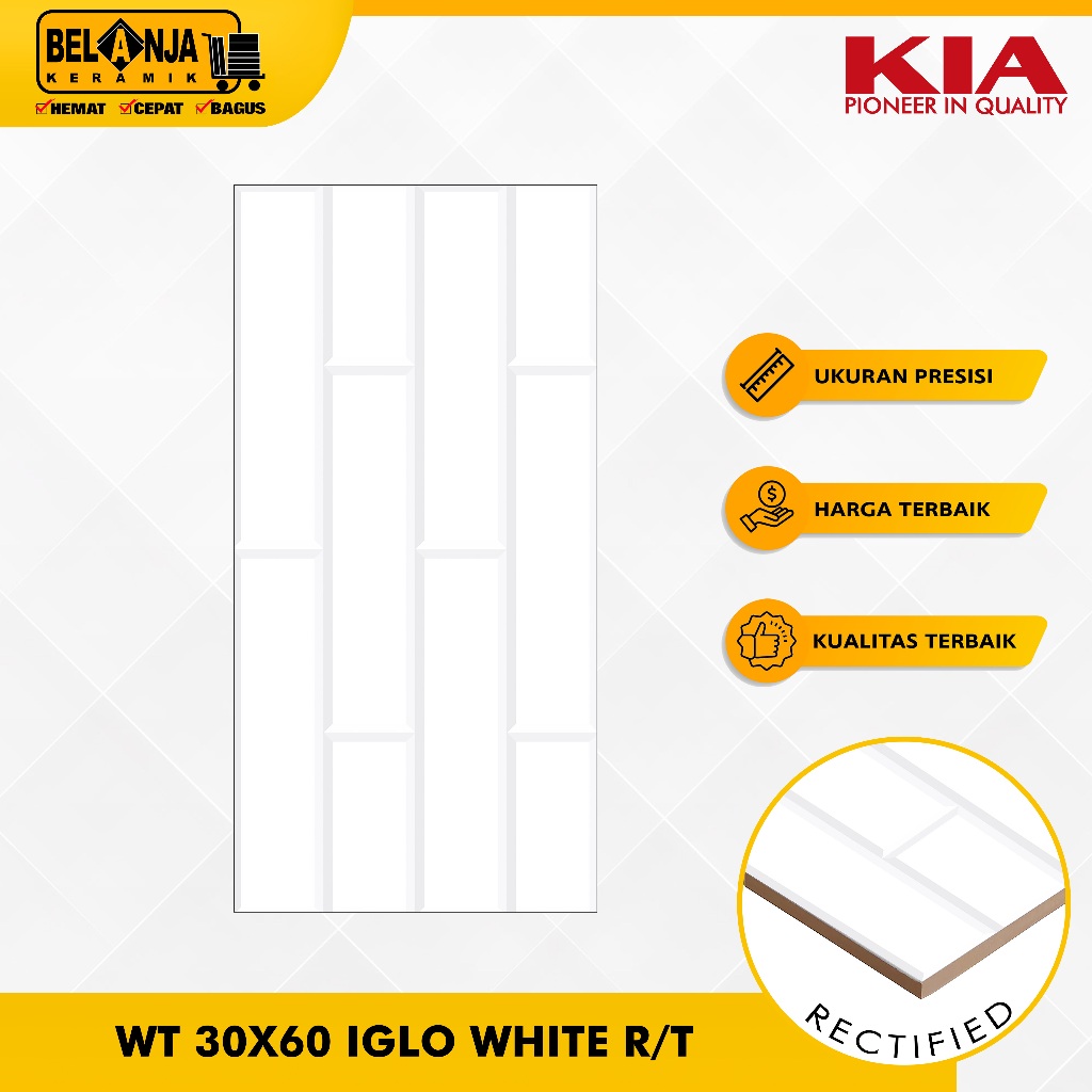 Kia-Hd Wt 30X60 Iglo White R/T Kw1