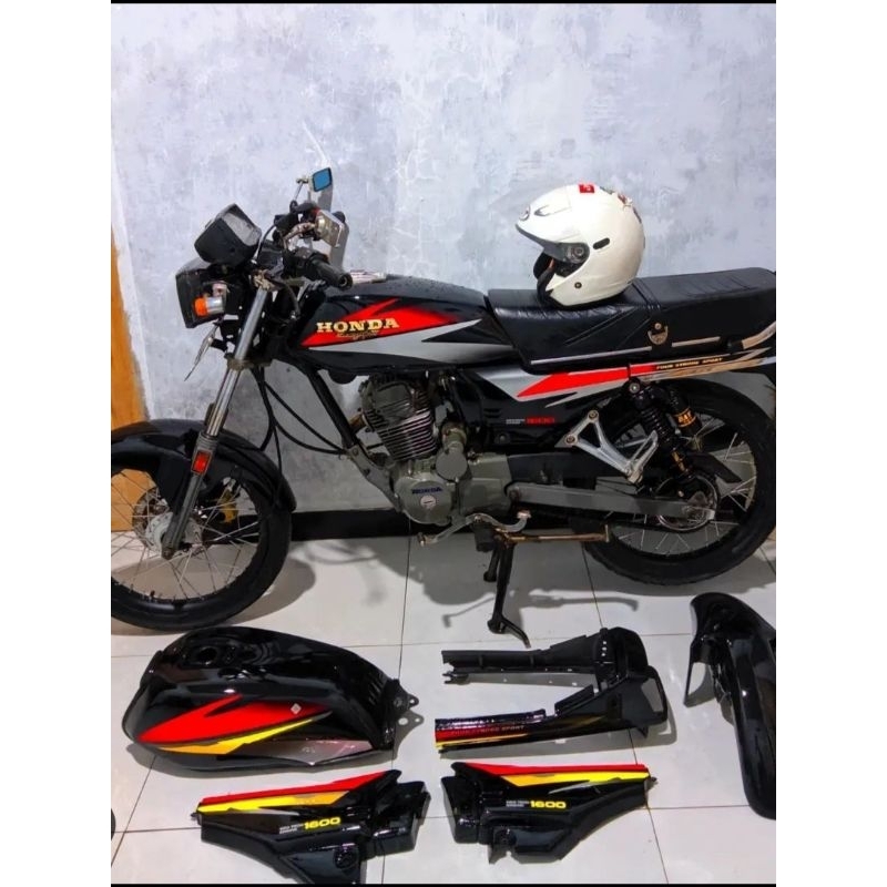 Striping Lis sticker standar ORI honda gl pro 1996 1997 merah silver stiker gl pro merah 1996 1997 t