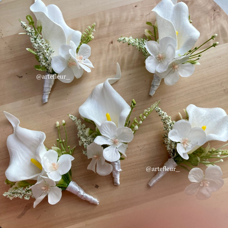 Corsage Calla Lily | Bunga Pita Bros Jas Pria calla lily Boutonniere Corsage Wedding Cala lily Artif