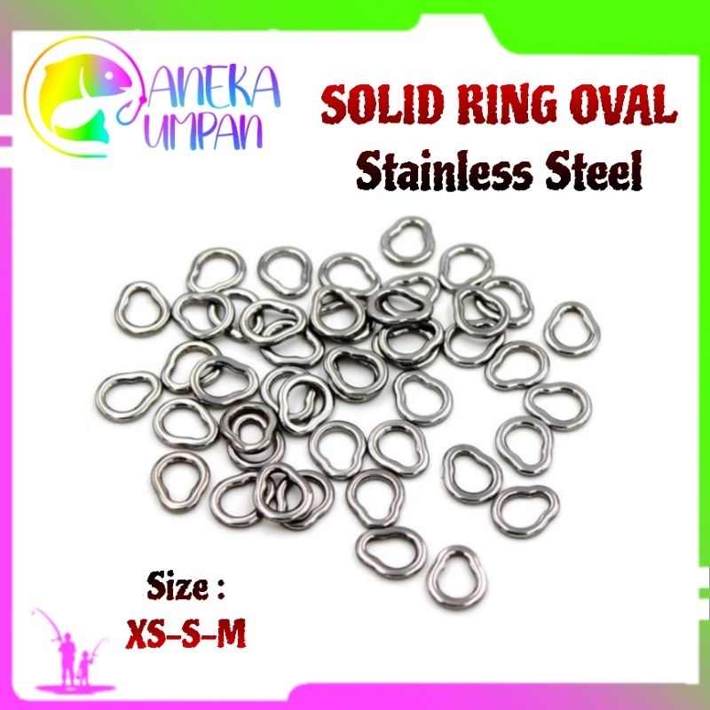 Aneka Umpan - Solid ring oval stainless steel 304 Assist hook - 10PCS
