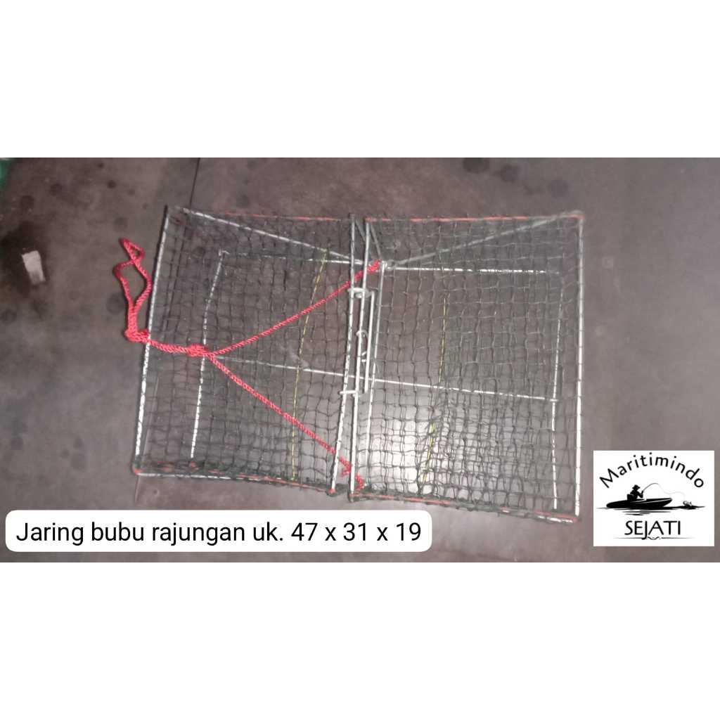 BUBU RAJUNGAN KOTAK  perangkap kepiting uk. 47 cm x 31 cm x 19 cm