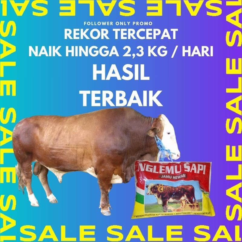 

Nglemu Sapi 200gr - Jamu penggemuk ternak sapi