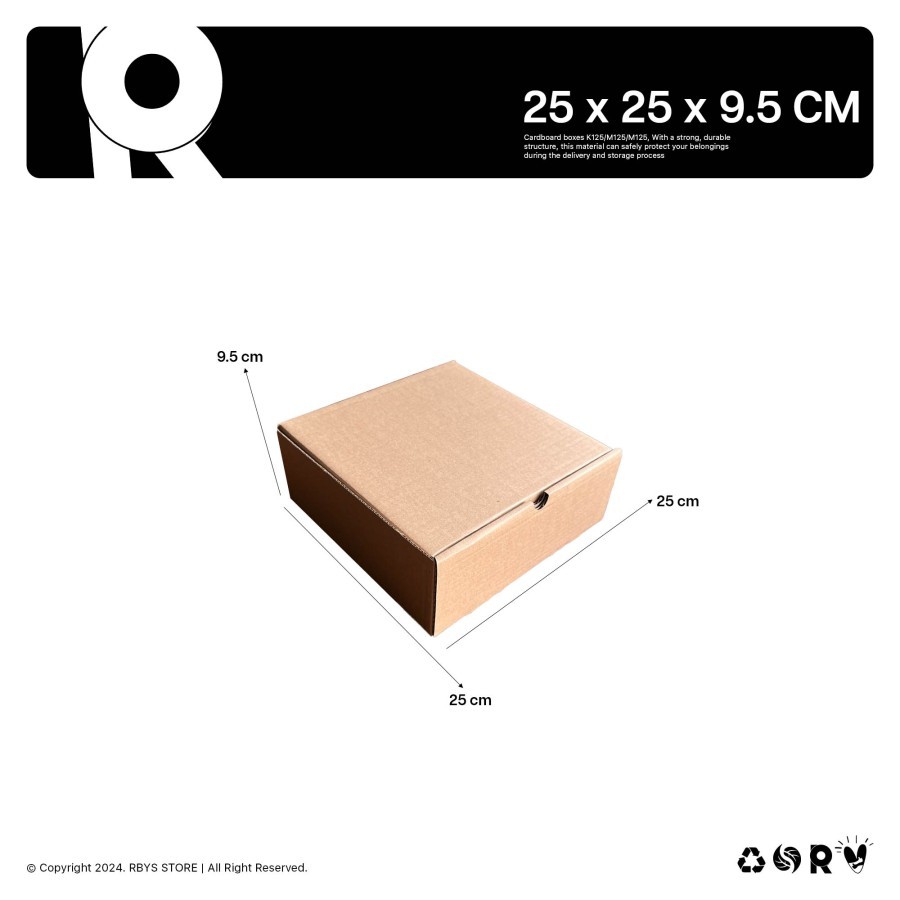 

KARDUS KARTON BOX 25 x 25 x 9.5 CM | Dus Kardus | CakeBoxes Models