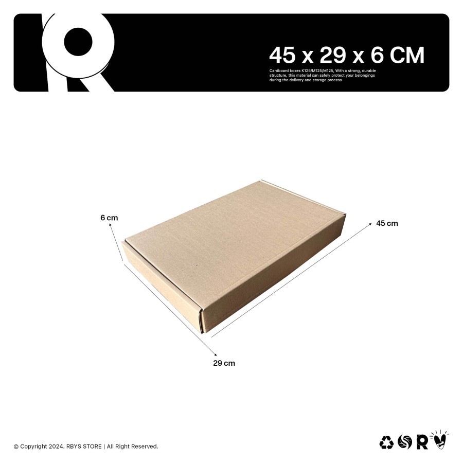 

KARDUS KARTON BOX 45 x 29 x 6 CM | Dus Kardus