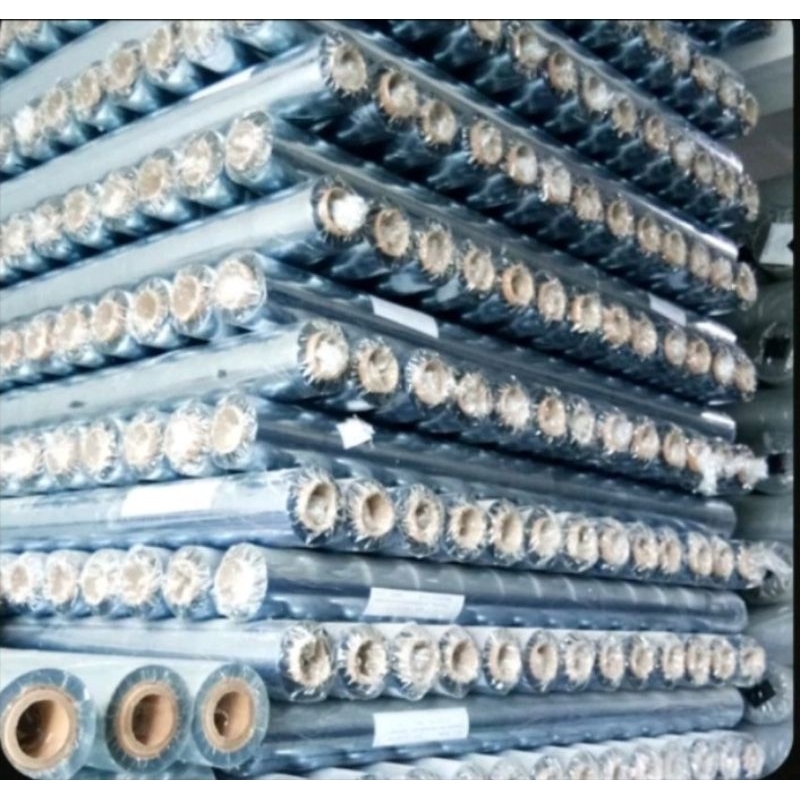 

Sampul MIKA PLASTIK PVC Import Lemas Tebal 0,05 mm TINGGI : 137 CM & 103 CM PANJANG ROLL : 30 METER