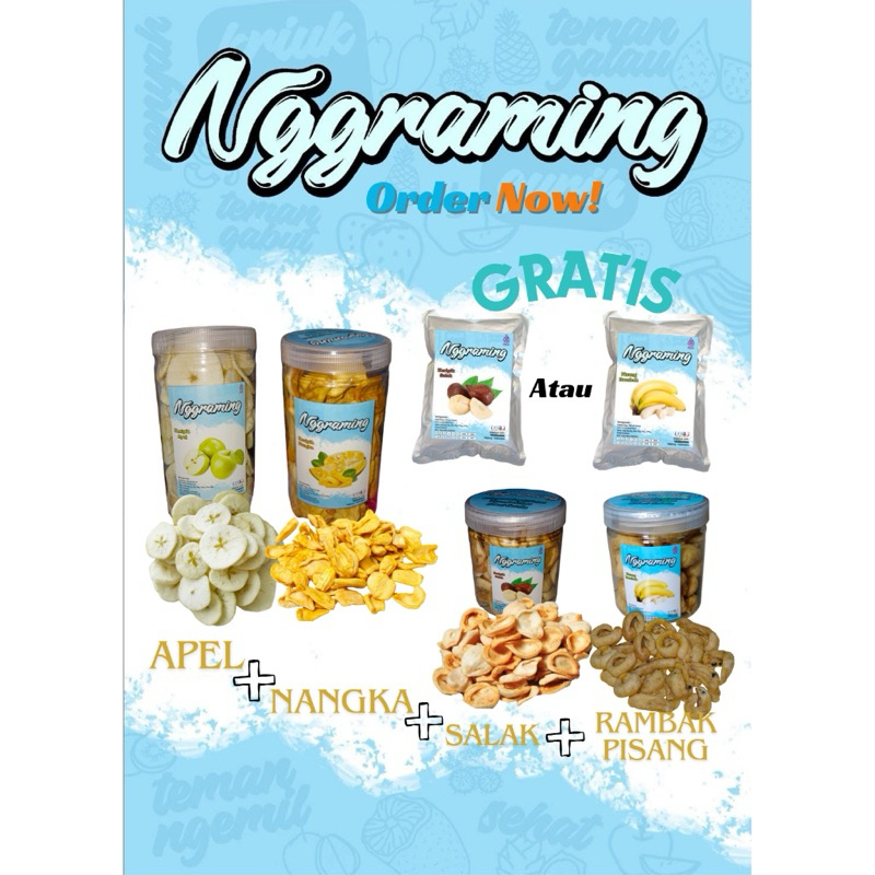 

Nggraming 2 paket HEMAT Gratis 1 kemasan salak/pisangrambak