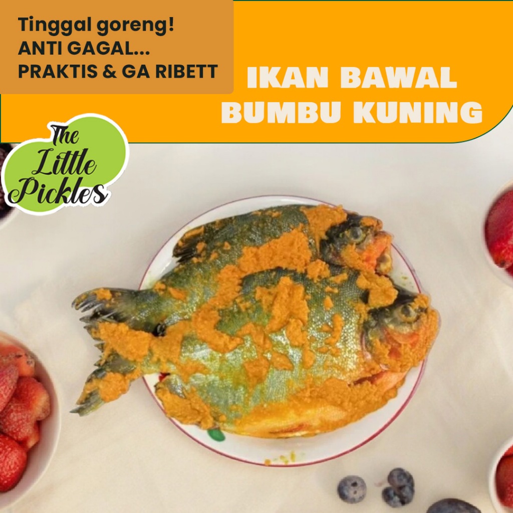 

Lauk Praktis Ikan bawal Ungkep Bumbu Kuning Gurih Vakum Higienis Siap Goreng 1 ekor Tanpa Pengawet