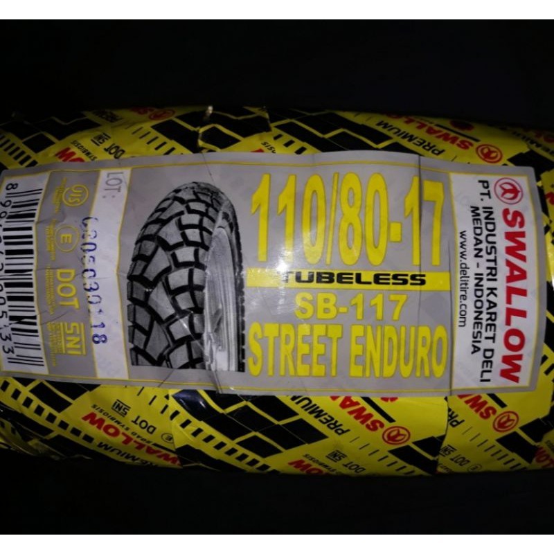 Ban SWALLOW 110/80-17 SB 117 TUBELESS BAN MOTOR SPORT