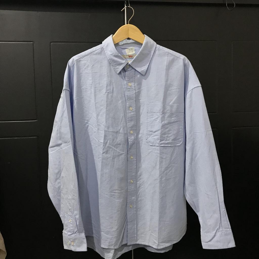 kemeja spao oversize boxy biru muda XL
