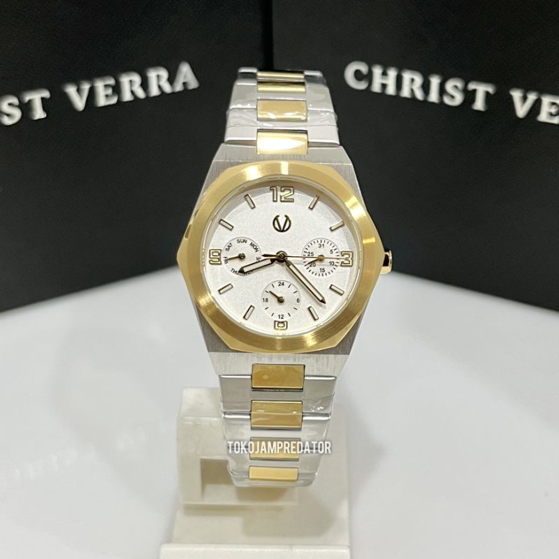 JAM TANGAN WANITA CHRIST VERRA CV 922163L-13 SLV ORIGINAL