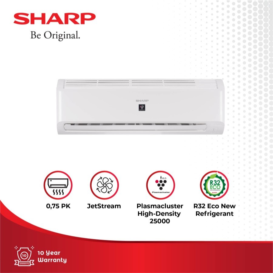 AC SHARP 3/4 PK AH-AP7BMY AC SPLIT 3/4 PK SHARP PLASMACLUSTER LOW WATT BATAM