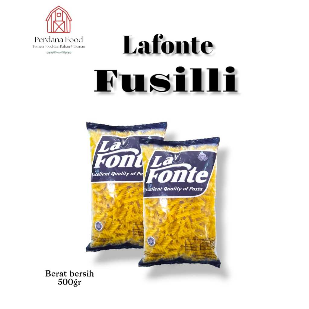 

LA FONTE FUSILLI 500 GR - LAFONTE MAKARONI SPIRAL PASTA SEHAT LEZAT