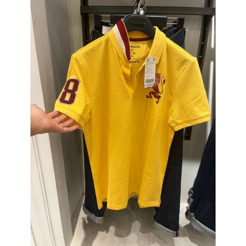 ( NO COD )  baju kaos polo kerah pria 3D lion polo giordano original