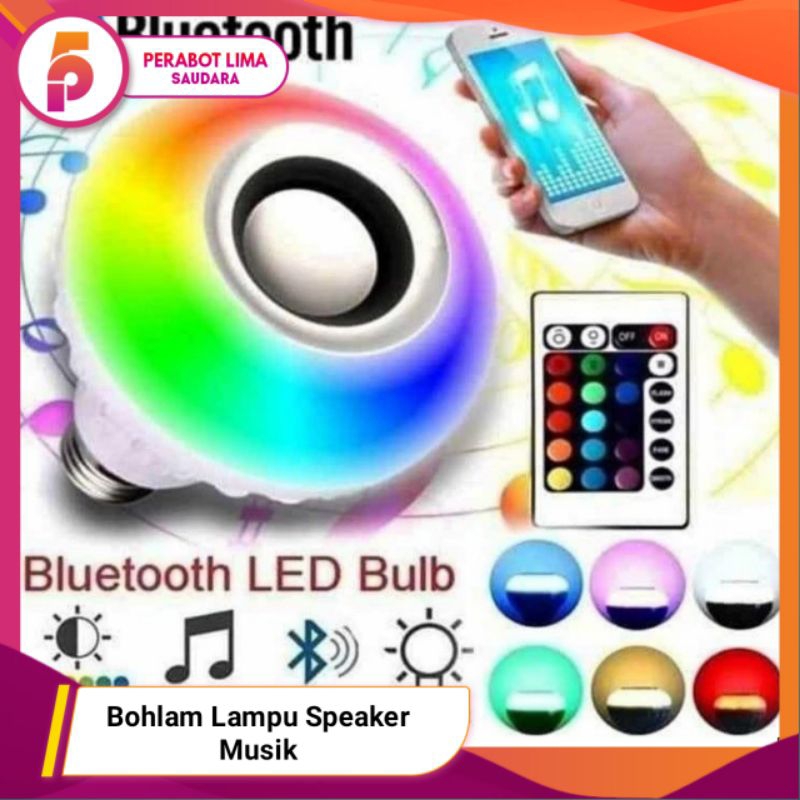 Speaker Bluetooth Bohlam Lampu/ Bola Lampu Speaker Bluetooth Music/ Bohlam Speaker Musik Bluetooth 2
