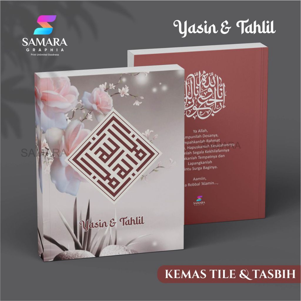Cetak buku yasin dan tahlil custom foto almarhum lengkap souvenir tahlilan pengajian 40 100 1000 har