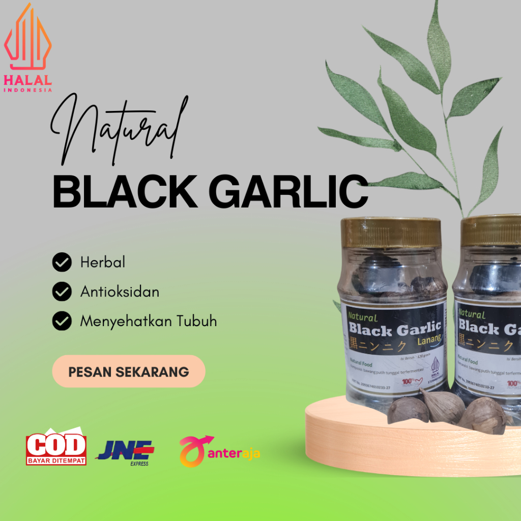 

Black Garlic Bawang Hitam Tunggal Herbal Pelangsing Asam Urat BPPT PIRT Halal