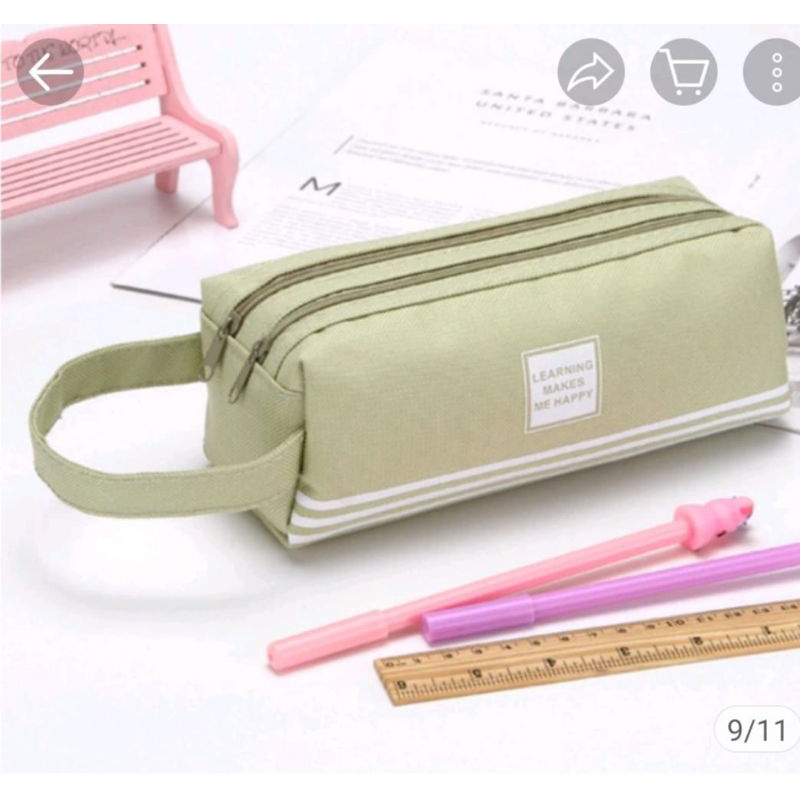 

kotak pensil wanita IB hijau ori ready