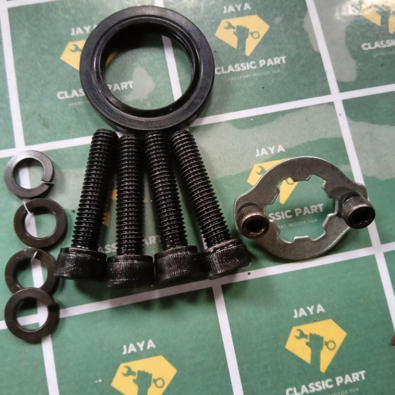 SATU SET BAUT GEAR DEPAN BELAKANG YAMAHA JUPITER Z JUPITER ZR ORIGINAL BAJA HITAM