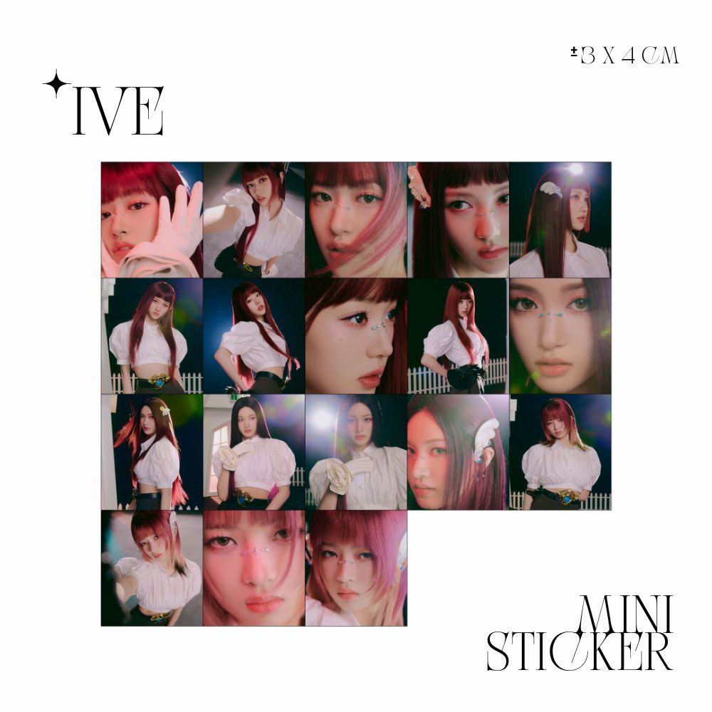 

MINI STIKER IVE SWITCH (ISI : 18 PCS) STICKER CHROMO TRANSPARAN HOLOGRAM JPOP ANIME JAPAN JEPANG PREMIUM MURAH UNOFFICIAL YUJIN GAEUL WONYOUNG LIZ REI LEESEO READY STOCK !