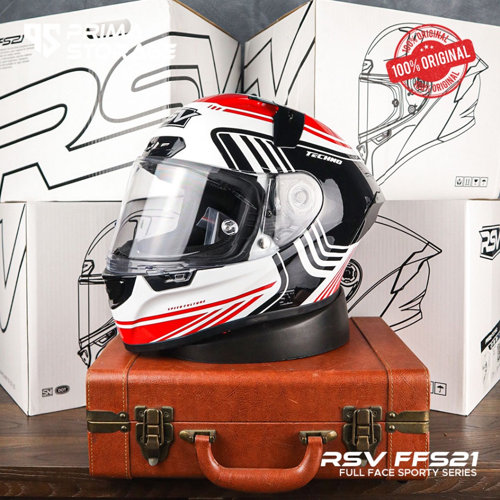 HELM RSV FFS21 MOTIF TECHNO / HELM RSV / HEKM FULL FACE