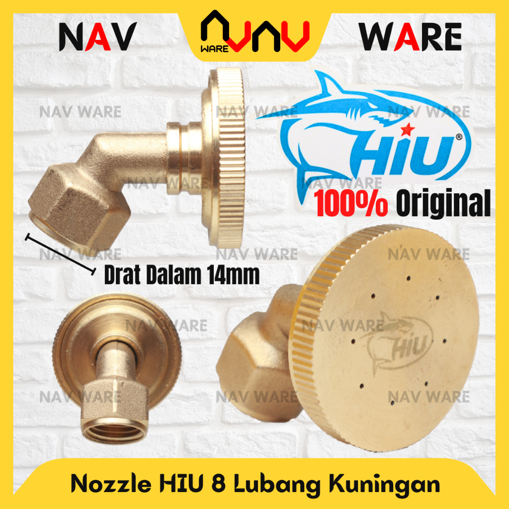 Promo Nozzle HIU 8 Lubang Kuningan Original Sprayer Elektrik Adjustable / Nozel Spuyer 8 Titik