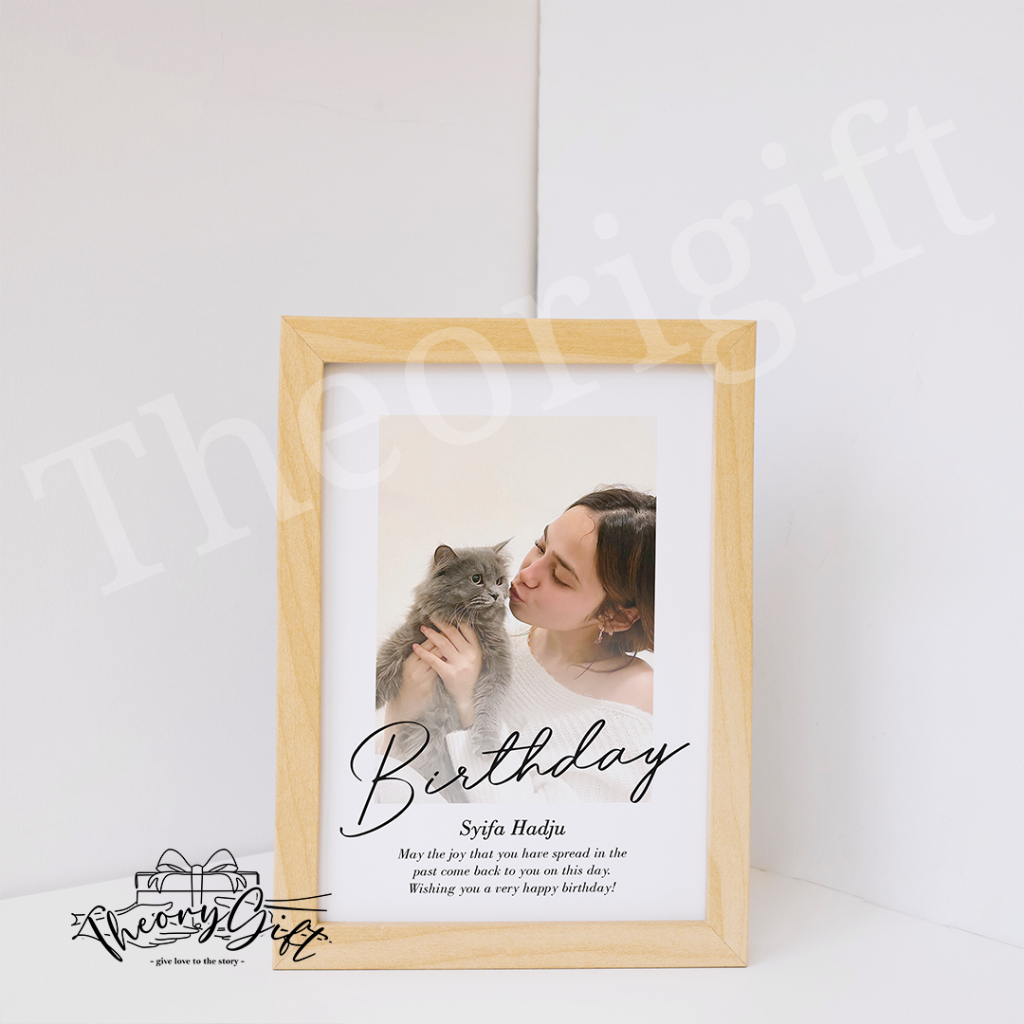 [Theorygift] Pigura Bingkai Kayu Custom Foto / Bingkai Foto Custom / Bingkai Foto TANPA KACA Custom 