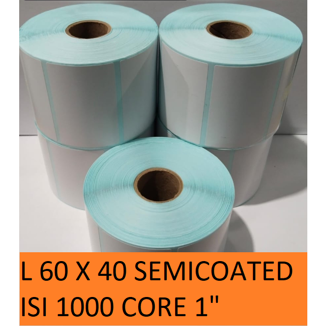 

LABEL SEMICOATED UK.60 mm x 40 mm isi 1.000 PCS