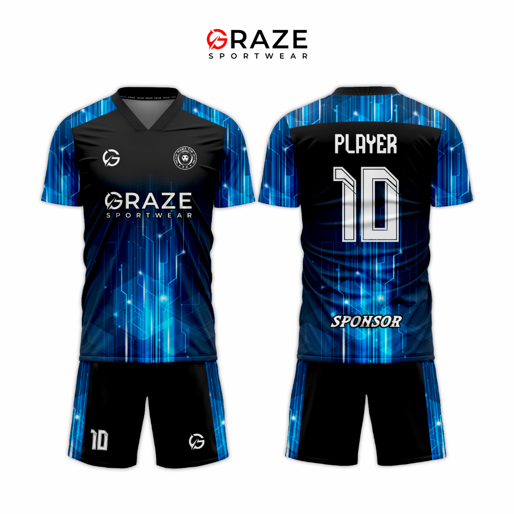 Jersey Futsal Full Printing Premium Dryfit Graze Sportwear [Bisa Satuan] Graze Sportwear - G085