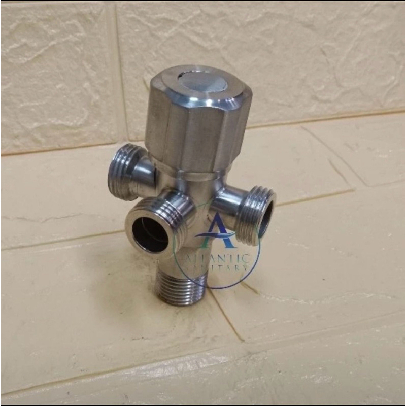 Stop kran cabang ta stainless SUS 304 / stop kran 3 jalur output