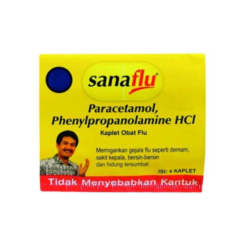 Sanaflu tablet isi 4 | Sana Flu | Obat Flu | Obat Pereda Flu | Obat Pilek | Obat Pereda Pilek